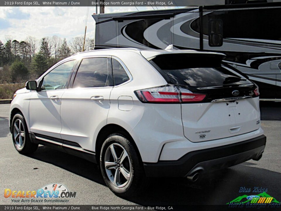 2019 Ford Edge SEL White Platinum / Dune Photo #3