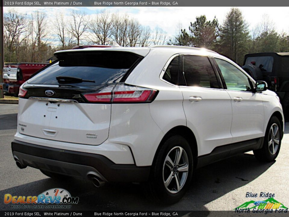 2019 Ford Edge SEL White Platinum / Dune Photo #5