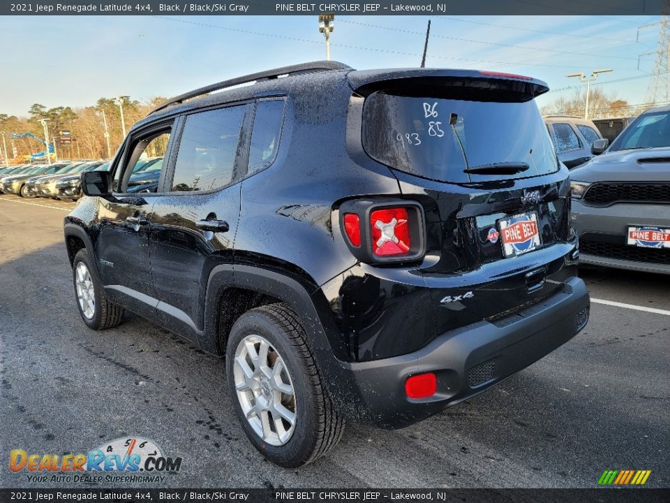 2021 Jeep Renegade Latitude 4x4 Black / Black/Ski Gray Photo #6