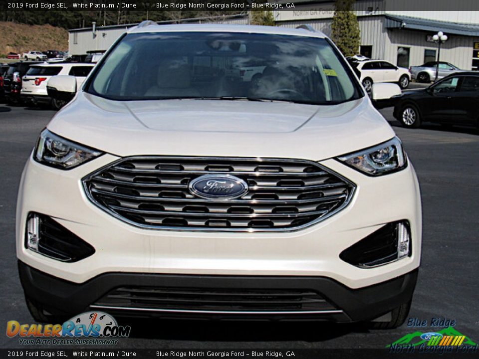 2019 Ford Edge SEL White Platinum / Dune Photo #8