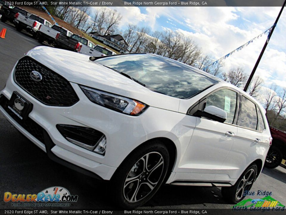 2020 Ford Edge ST AWD Star White Metallic Tri-Coat / Ebony Photo #26