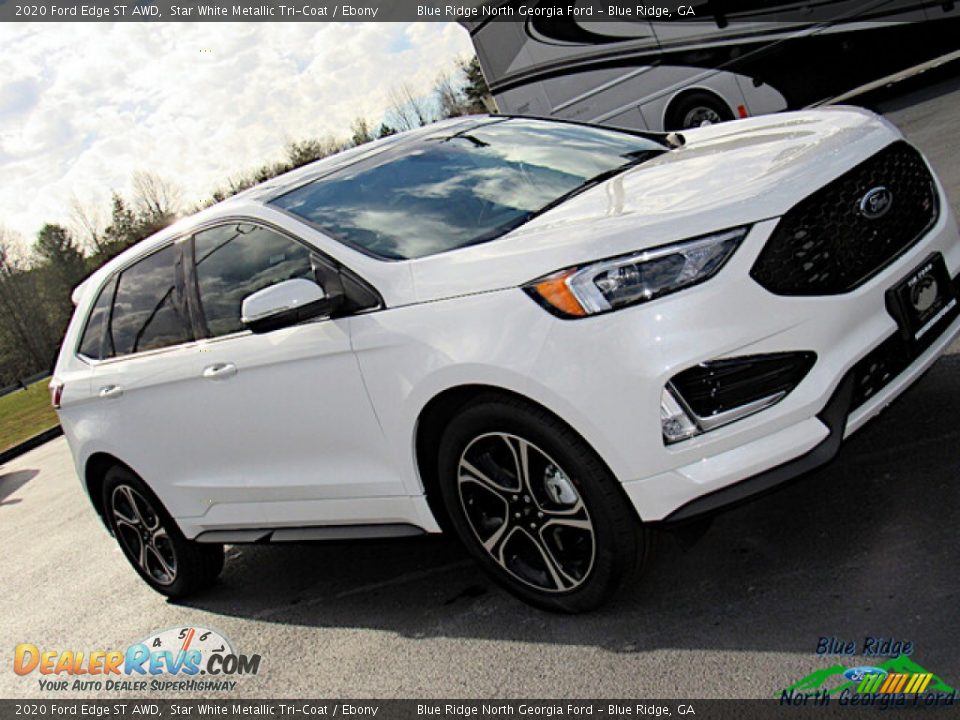 2020 Ford Edge ST AWD Star White Metallic Tri-Coat / Ebony Photo #27