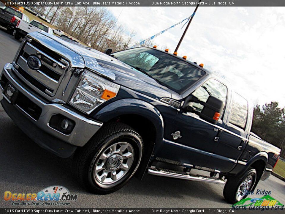 2016 Ford F350 Super Duty Lariat Crew Cab 4x4 Blue Jeans Metallic / Adobe Photo #27