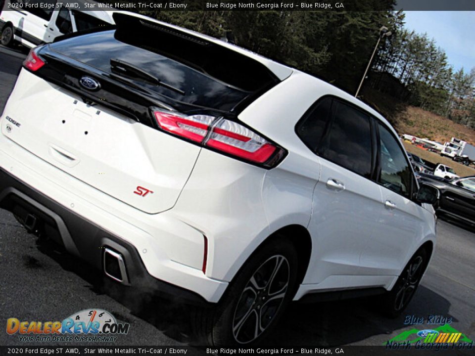 2020 Ford Edge ST AWD Star White Metallic Tri-Coat / Ebony Photo #28