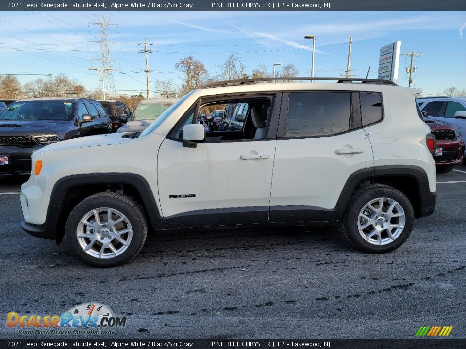 2021 Jeep Renegade Latitude 4x4 Alpine White / Black/Ski Gray Photo #4