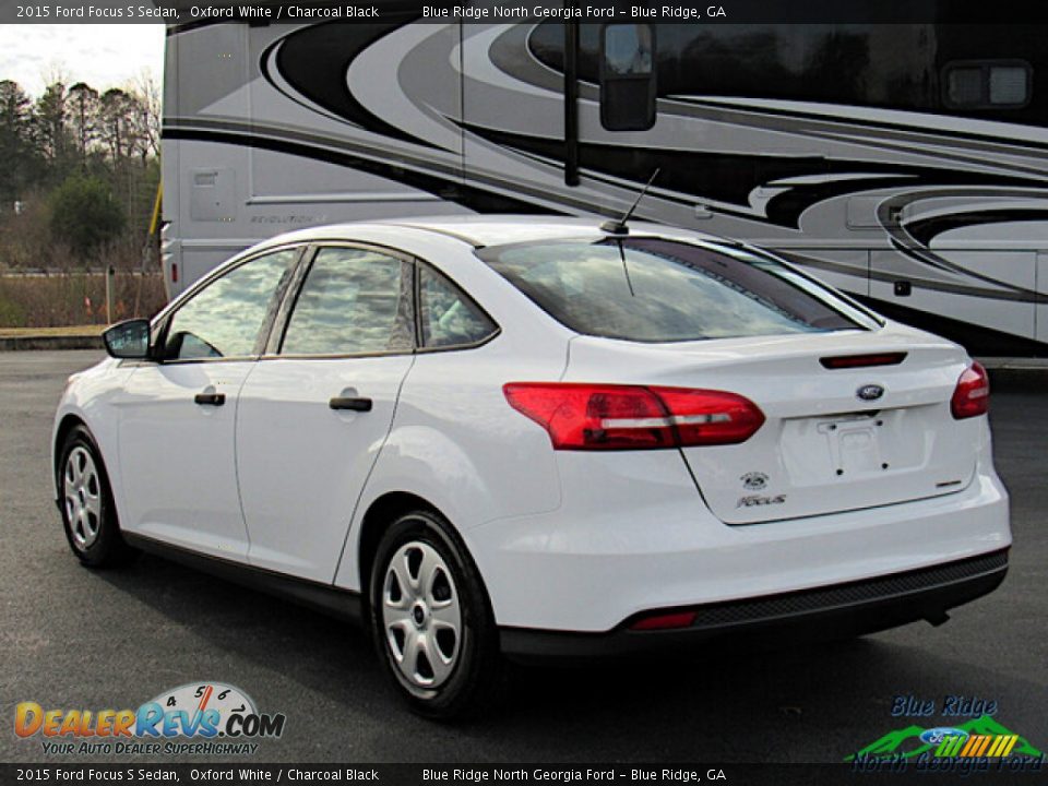 2015 Ford Focus S Sedan Oxford White / Charcoal Black Photo #3