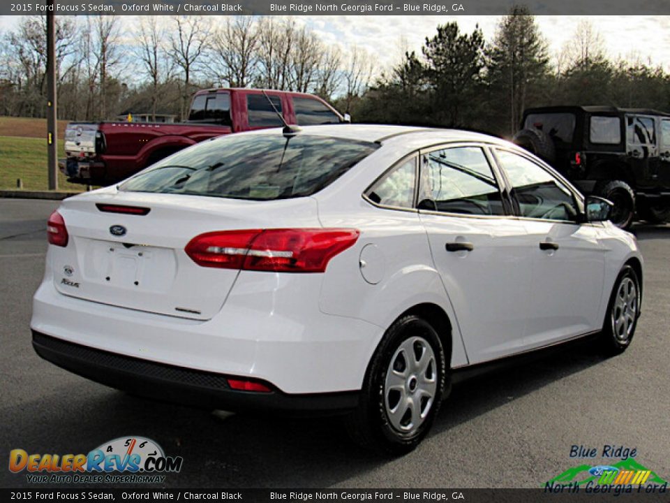 2015 Ford Focus S Sedan Oxford White / Charcoal Black Photo #5