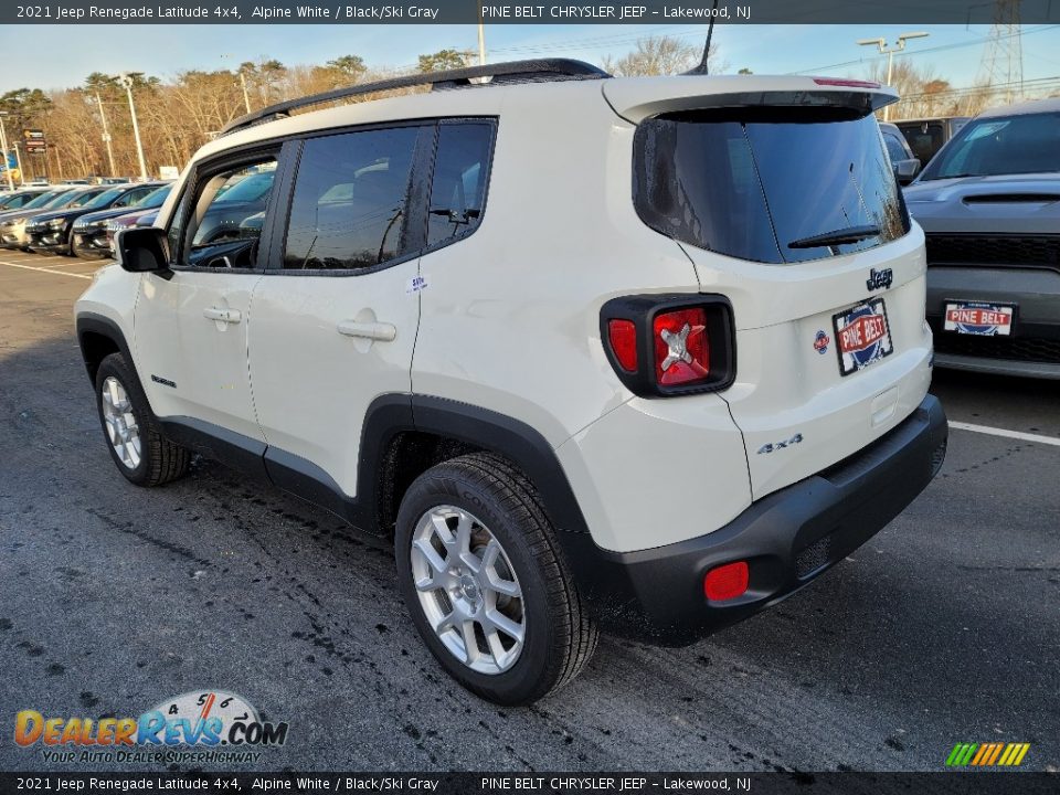 2021 Jeep Renegade Latitude 4x4 Alpine White / Black/Ski Gray Photo #6