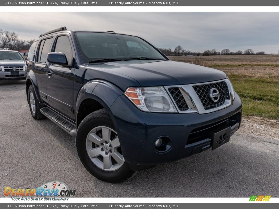 2012 Nissan Pathfinder LE 4x4 Navy Blue / Cafe Latte Photo #1