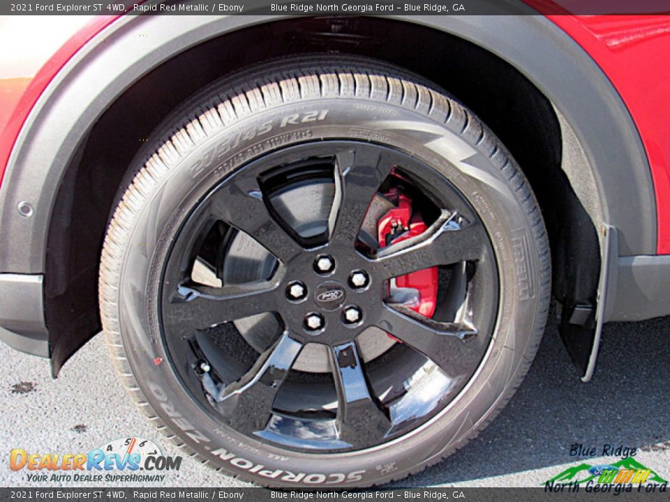 2021 Ford Explorer ST 4WD Rapid Red Metallic / Ebony Photo #9
