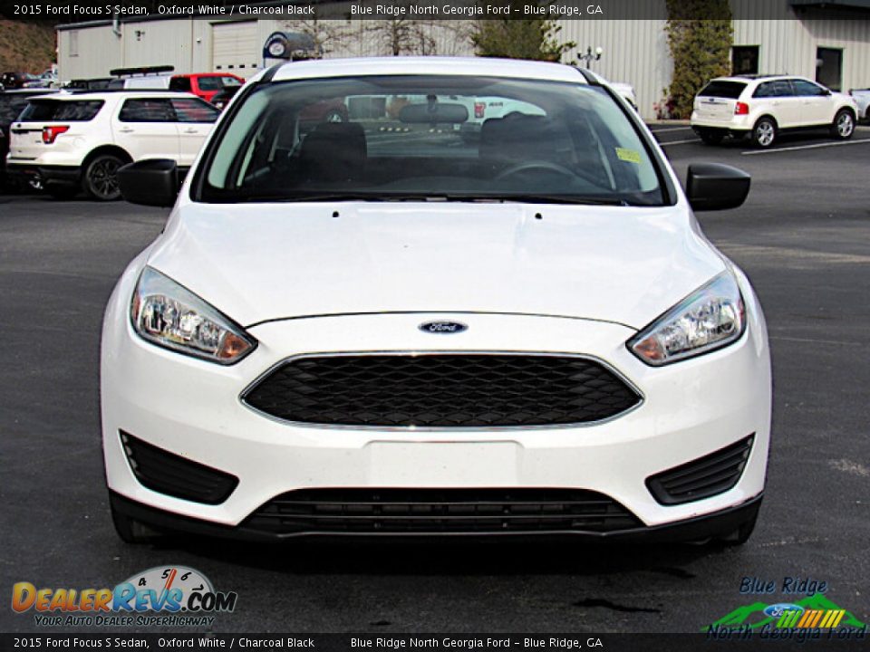 2015 Ford Focus S Sedan Oxford White / Charcoal Black Photo #8