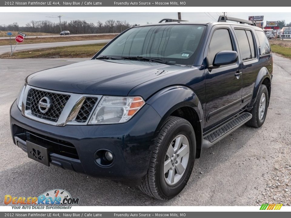 2012 Nissan Pathfinder LE 4x4 Navy Blue / Cafe Latte Photo #8