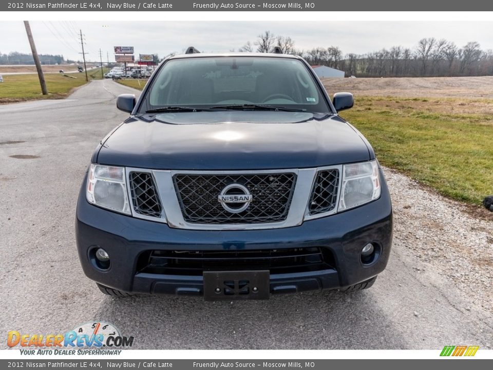 2012 Nissan Pathfinder LE 4x4 Navy Blue / Cafe Latte Photo #9