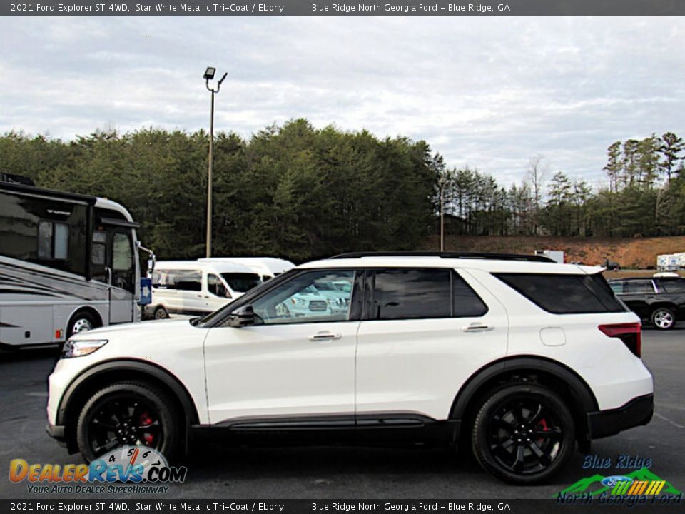 2021 Ford Explorer ST 4WD Star White Metallic Tri-Coat / Ebony Photo #2