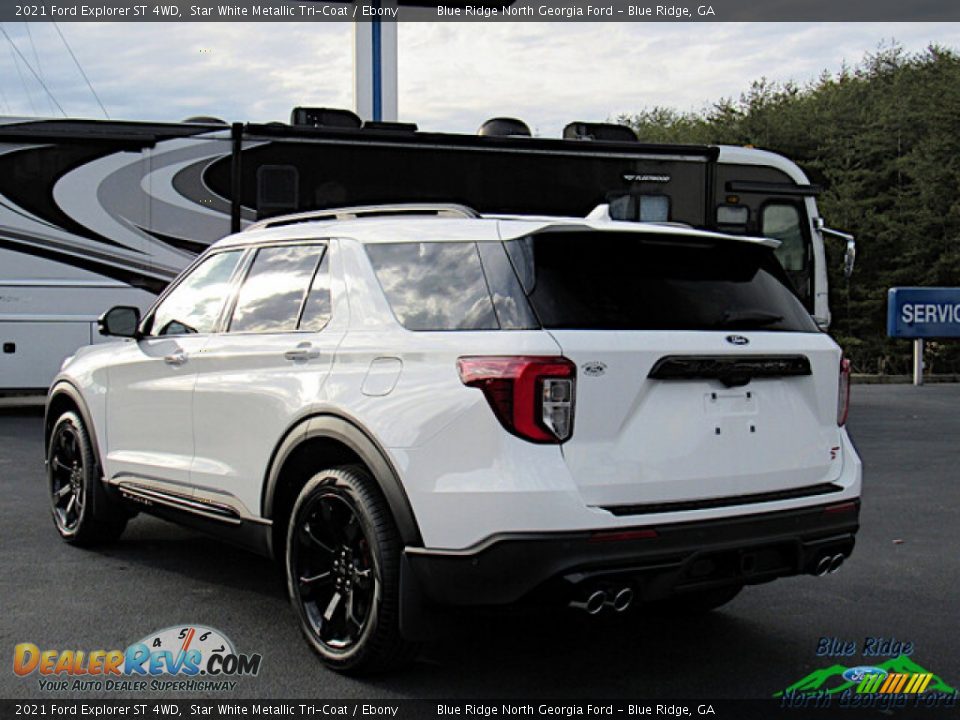 2021 Ford Explorer ST 4WD Star White Metallic Tri-Coat / Ebony Photo #3