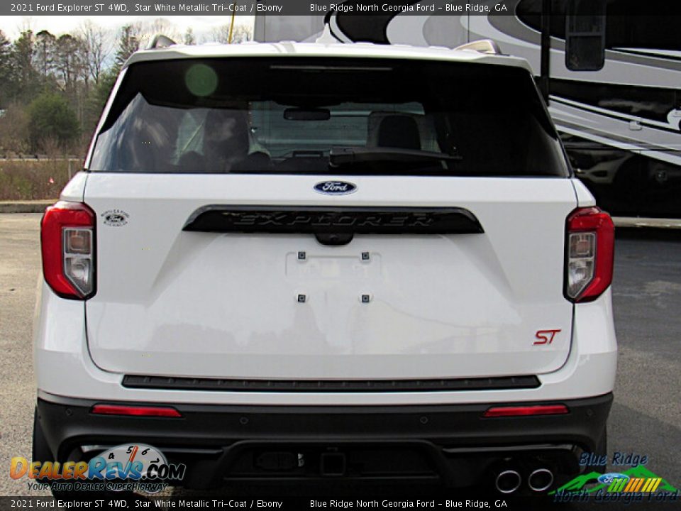 2021 Ford Explorer ST 4WD Star White Metallic Tri-Coat / Ebony Photo #4