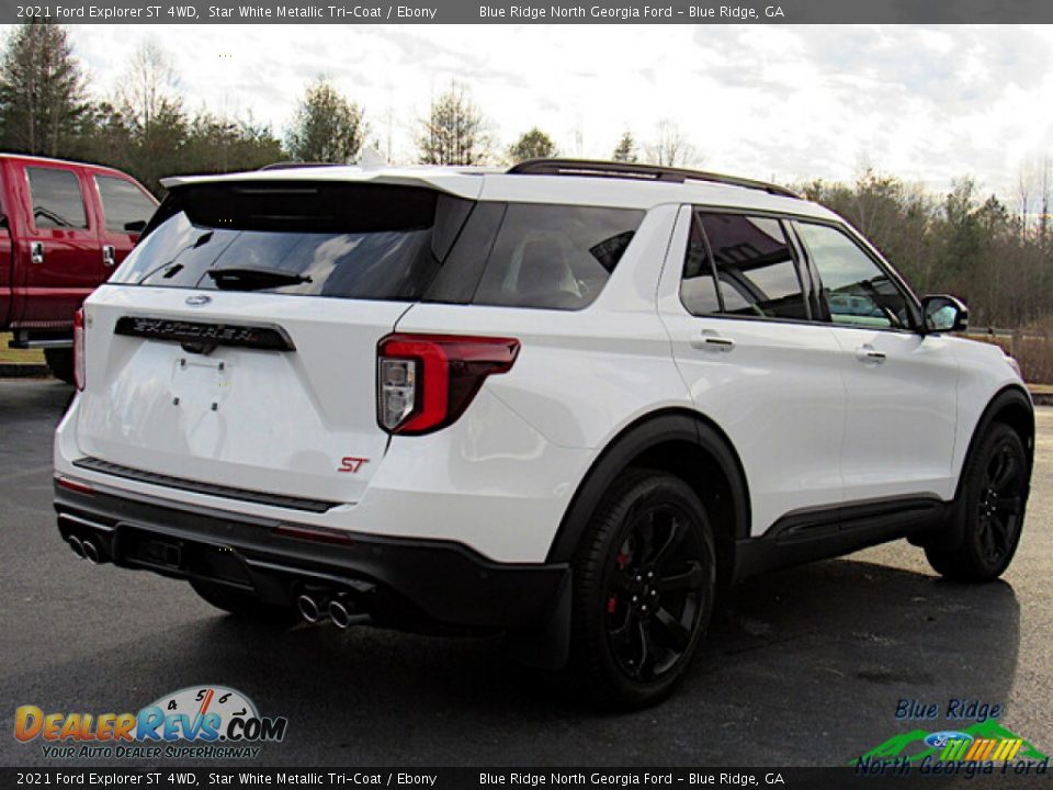 2021 Ford Explorer ST 4WD Star White Metallic Tri-Coat / Ebony Photo #5