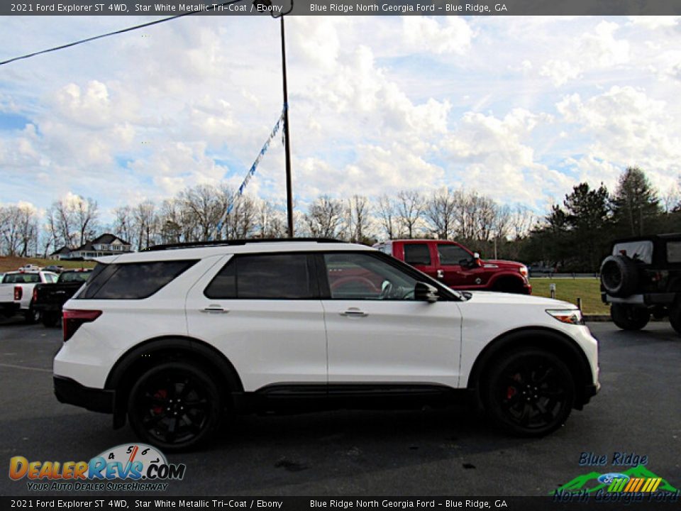 2021 Ford Explorer ST 4WD Star White Metallic Tri-Coat / Ebony Photo #6