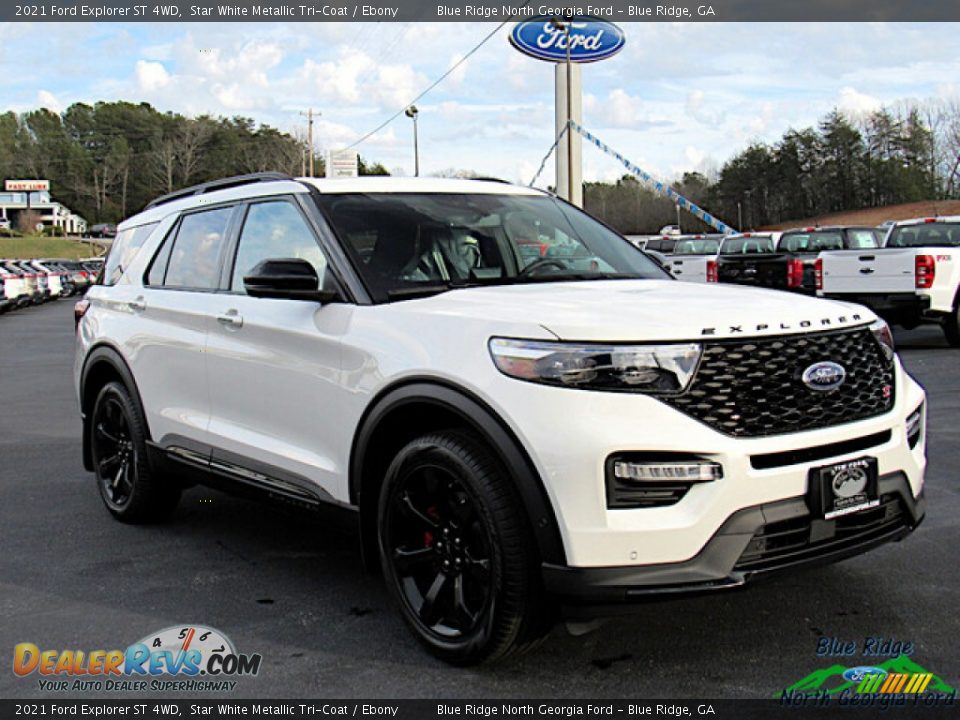 2021 Ford Explorer ST 4WD Star White Metallic Tri-Coat / Ebony Photo #7