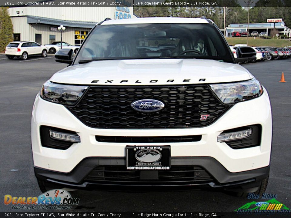 2021 Ford Explorer ST 4WD Star White Metallic Tri-Coat / Ebony Photo #8