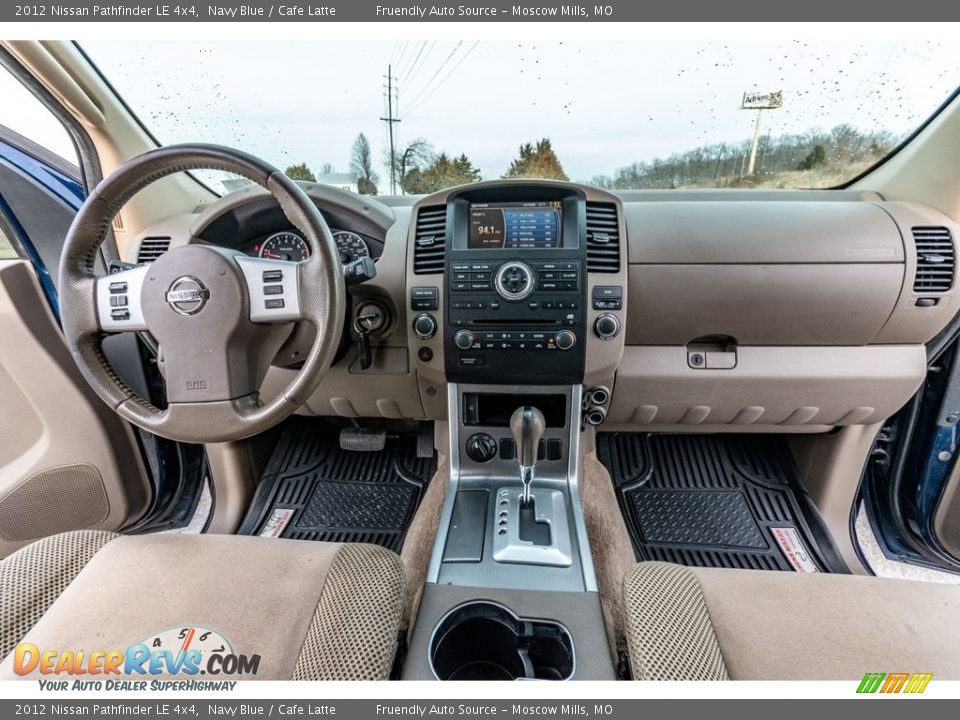 2012 Nissan Pathfinder LE 4x4 Navy Blue / Cafe Latte Photo #32