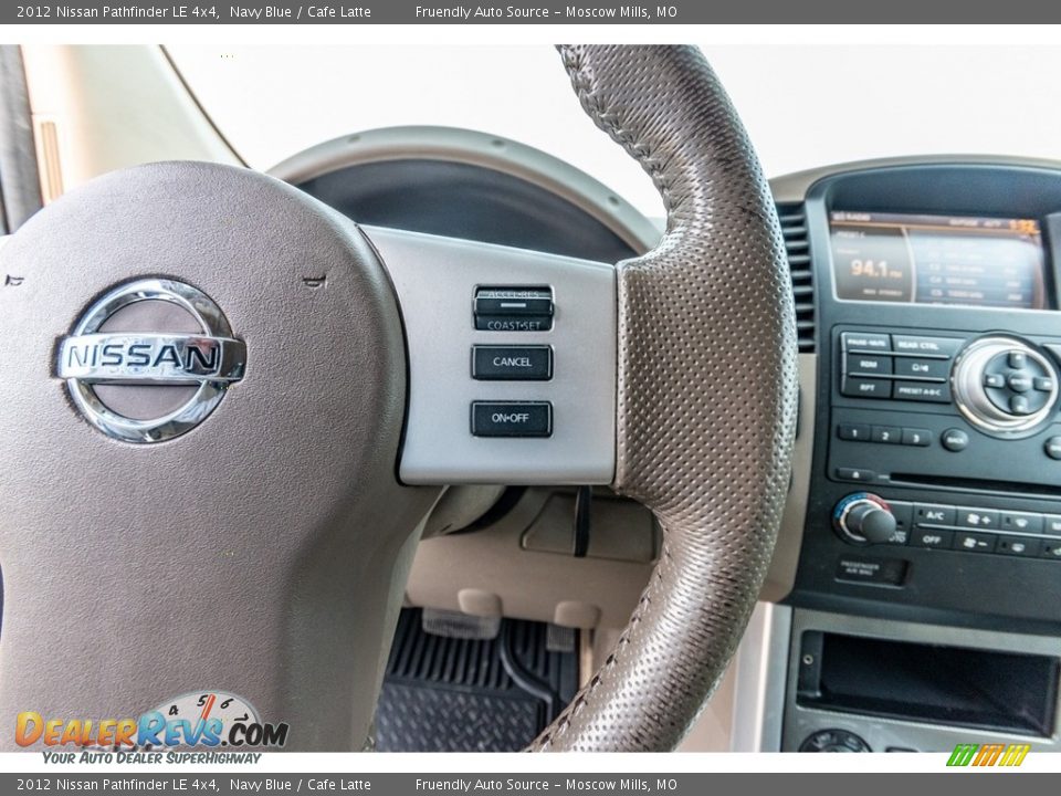 2012 Nissan Pathfinder LE 4x4 Navy Blue / Cafe Latte Photo #36