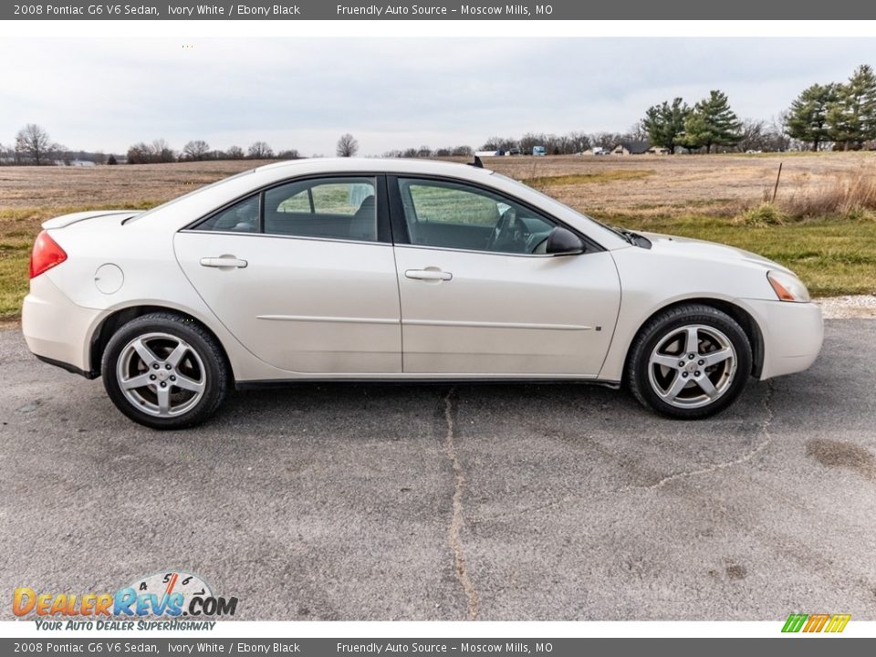 2008 Pontiac G6 V6 Sedan Ivory White / Ebony Black Photo #3