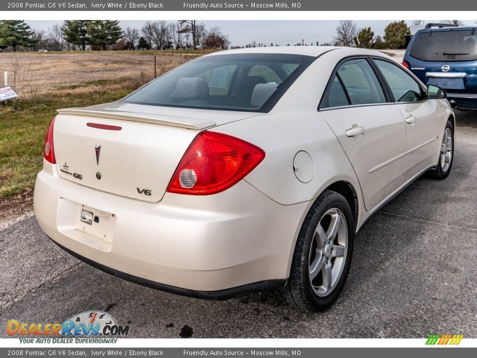 2008 Pontiac G6 V6 Sedan Ivory White / Ebony Black Photo #4