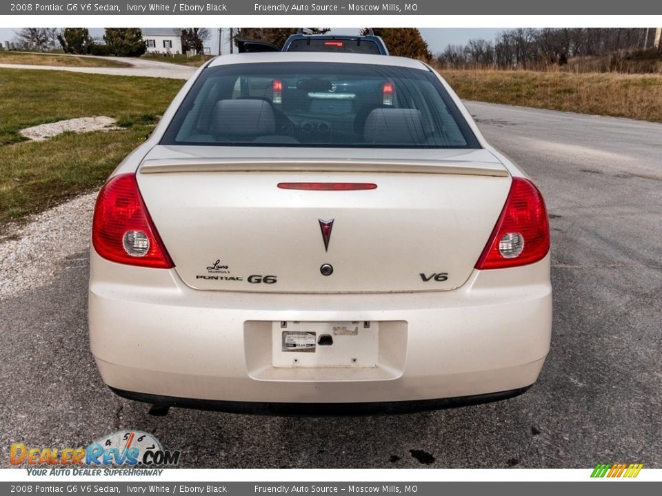 2008 Pontiac G6 V6 Sedan Ivory White / Ebony Black Photo #5