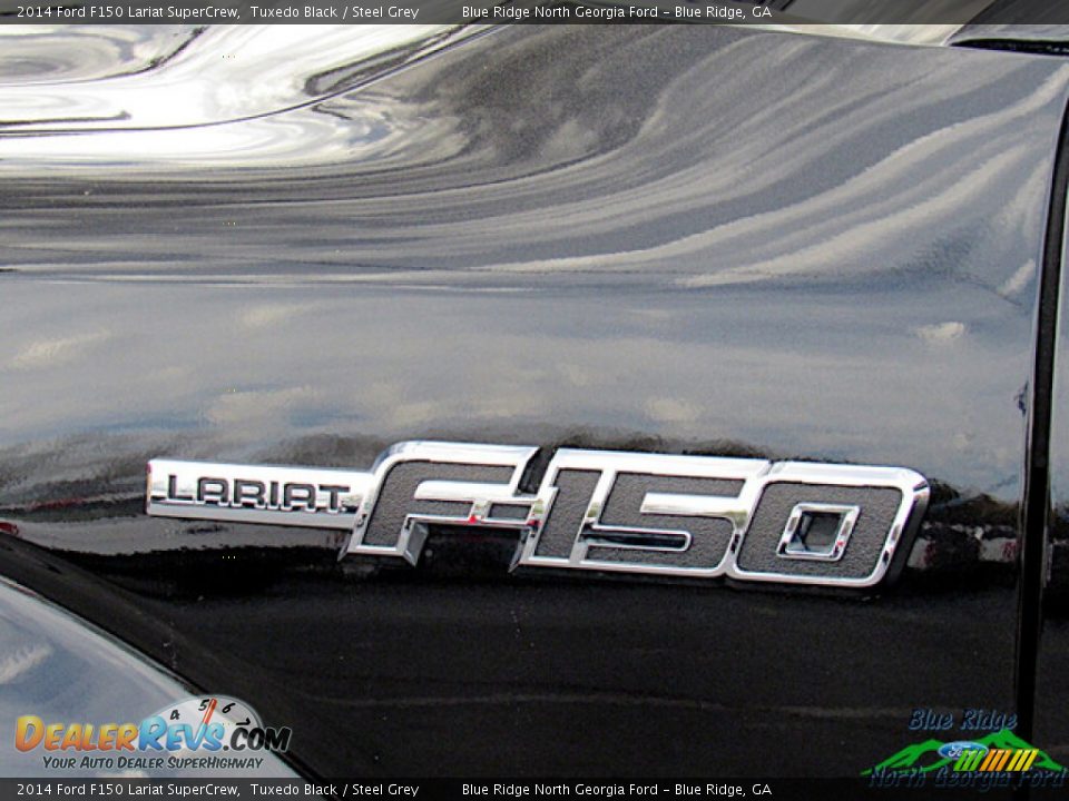 2014 Ford F150 Lariat SuperCrew Tuxedo Black / Steel Grey Photo #30