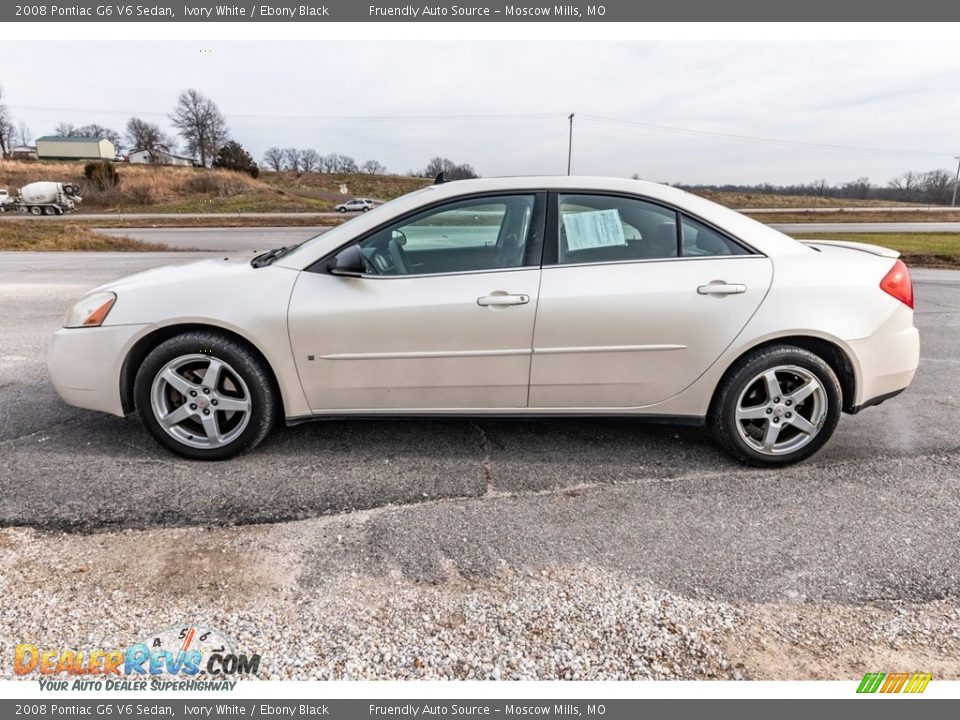 2008 Pontiac G6 V6 Sedan Ivory White / Ebony Black Photo #7