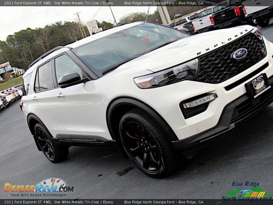 2021 Ford Explorer ST 4WD Star White Metallic Tri-Coat / Ebony Photo #28