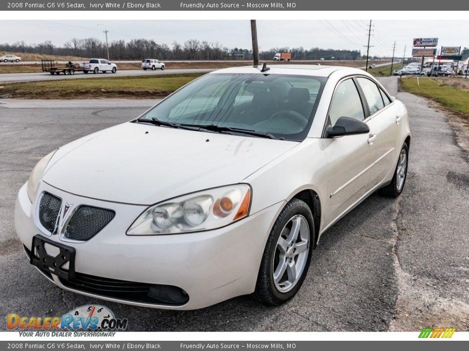 2008 Pontiac G6 V6 Sedan Ivory White / Ebony Black Photo #8