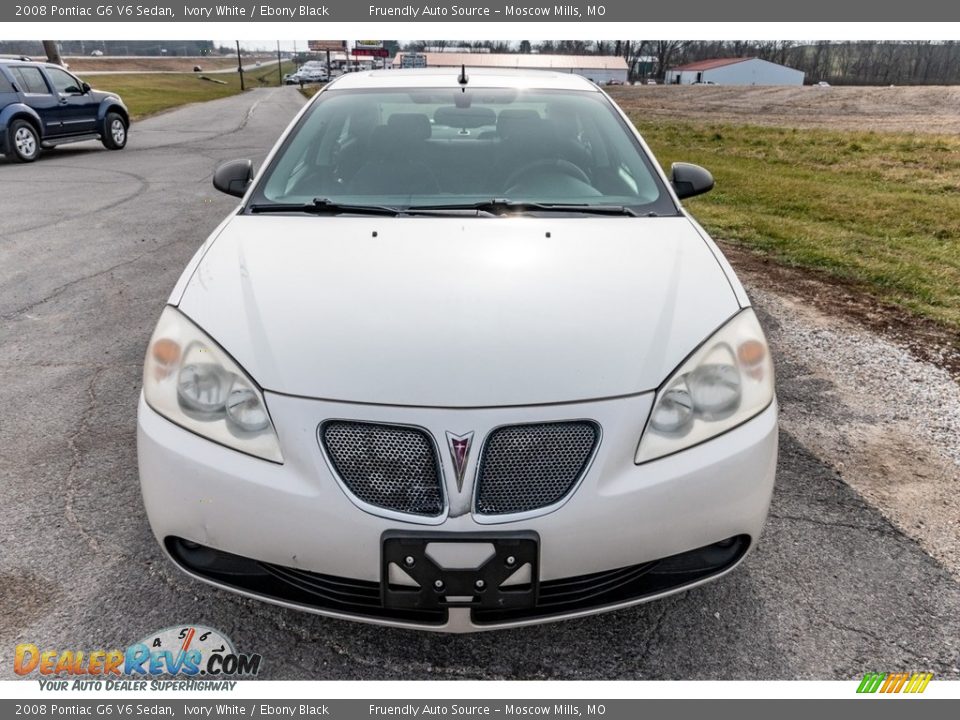 2008 Pontiac G6 V6 Sedan Ivory White / Ebony Black Photo #9