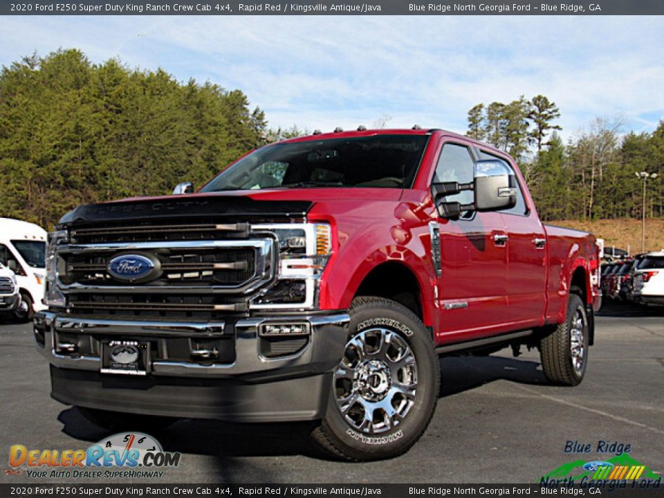 2020 Ford F250 Super Duty King Ranch Crew Cab 4x4 Rapid Red / Kingsville Antique/Java Photo #1