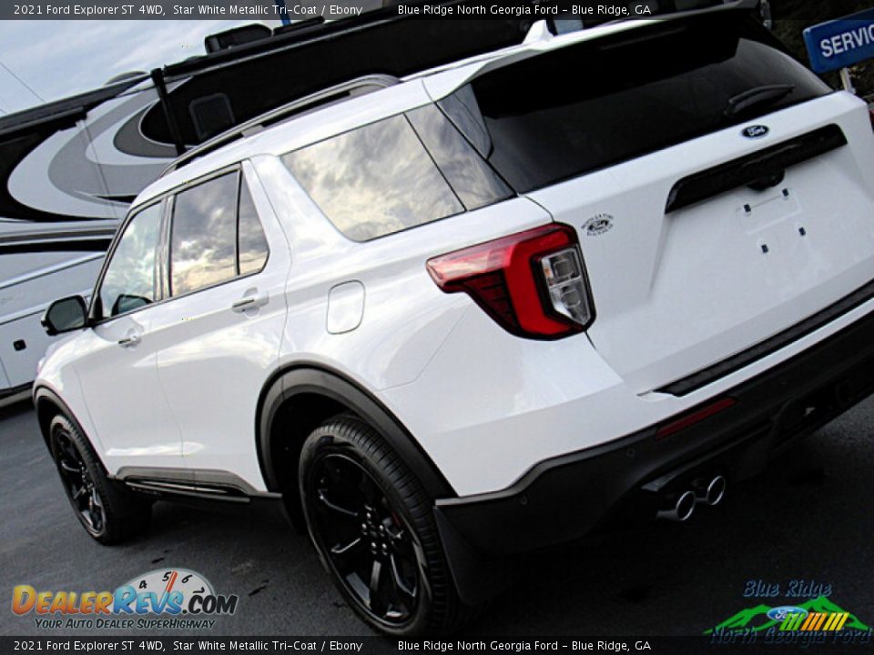 2021 Ford Explorer ST 4WD Star White Metallic Tri-Coat / Ebony Photo #30