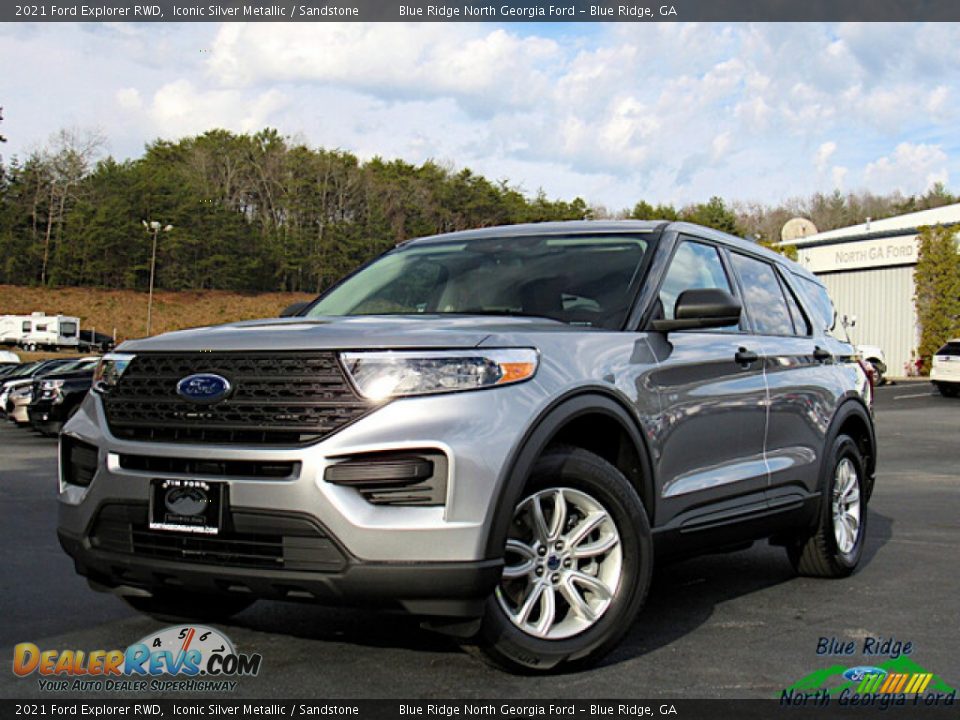 2021 Ford Explorer RWD Iconic Silver Metallic / Sandstone Photo #1