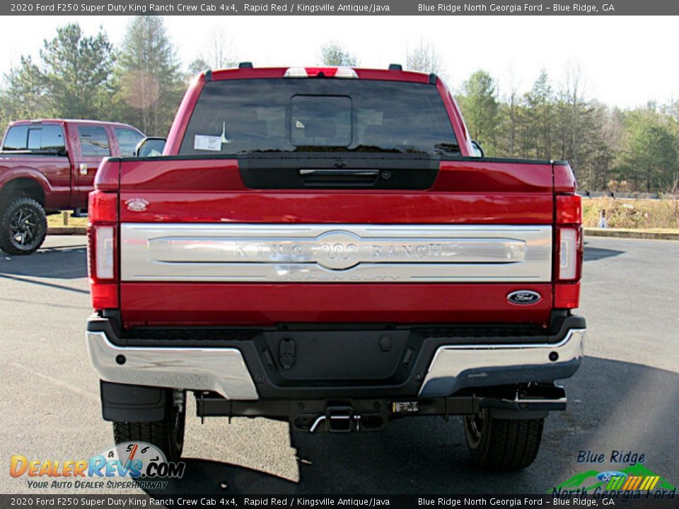 2020 Ford F250 Super Duty King Ranch Crew Cab 4x4 Rapid Red / Kingsville Antique/Java Photo #4