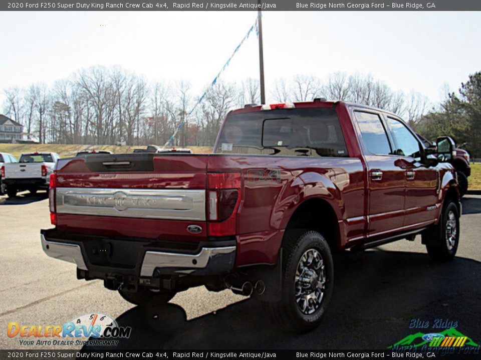2020 Ford F250 Super Duty King Ranch Crew Cab 4x4 Rapid Red / Kingsville Antique/Java Photo #5