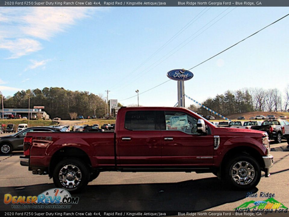 2020 Ford F250 Super Duty King Ranch Crew Cab 4x4 Rapid Red / Kingsville Antique/Java Photo #6