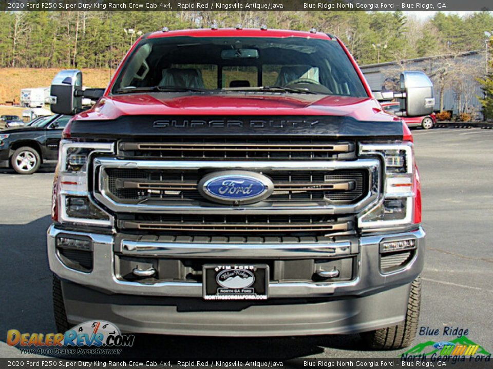 2020 Ford F250 Super Duty King Ranch Crew Cab 4x4 Rapid Red / Kingsville Antique/Java Photo #8