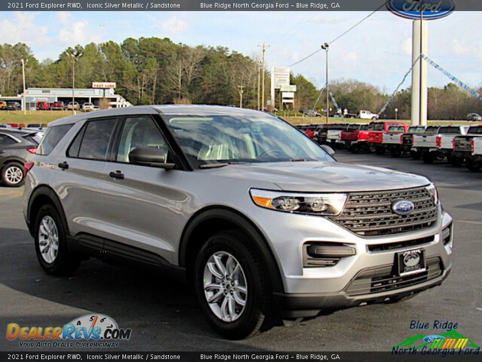 2021 Ford Explorer RWD Iconic Silver Metallic / Sandstone Photo #7