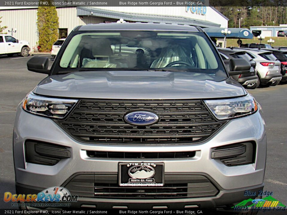 2021 Ford Explorer RWD Iconic Silver Metallic / Sandstone Photo #8