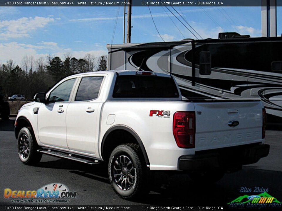 2020 Ford Ranger Lariat SuperCrew 4x4 White Platinum / Medium Stone Photo #3