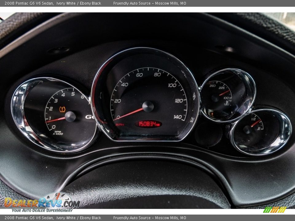 2008 Pontiac G6 V6 Sedan Ivory White / Ebony Black Photo #35