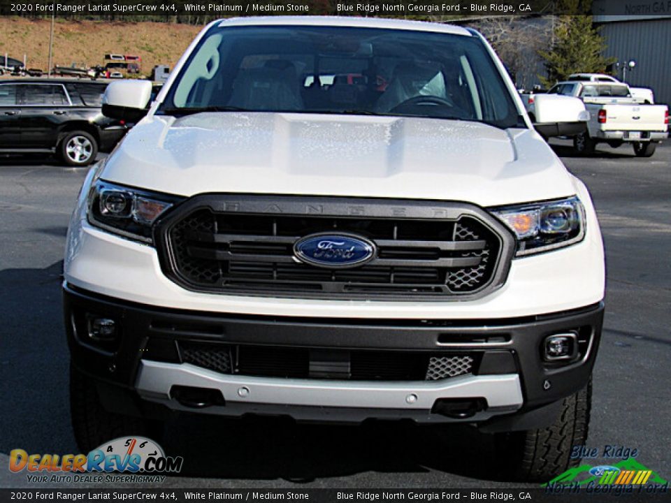 2020 Ford Ranger Lariat SuperCrew 4x4 White Platinum / Medium Stone Photo #8