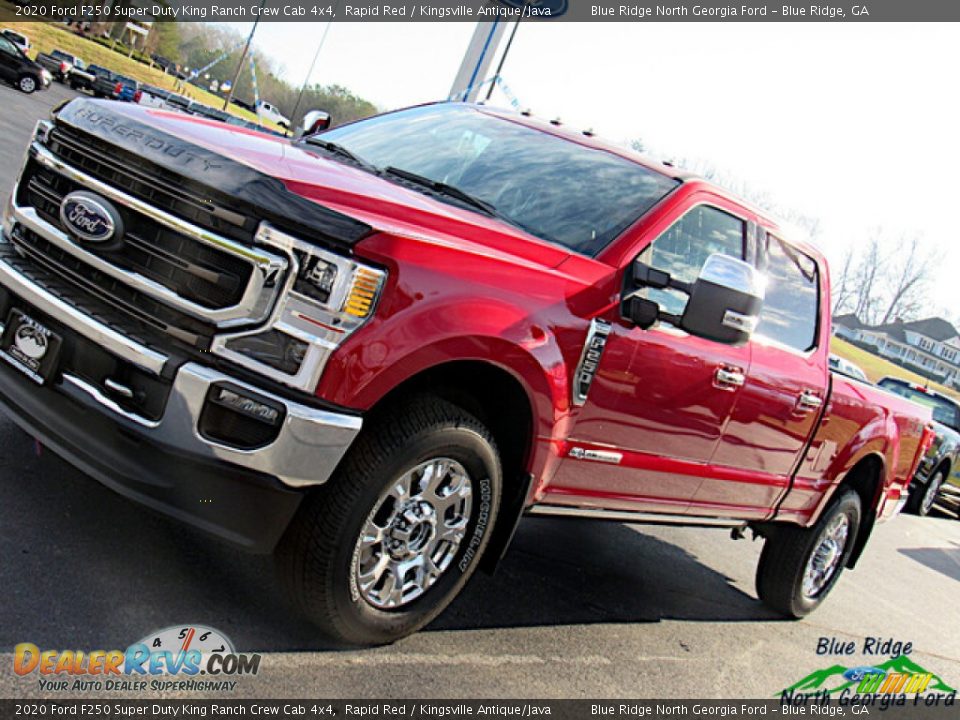 2020 Ford F250 Super Duty King Ranch Crew Cab 4x4 Rapid Red / Kingsville Antique/Java Photo #33