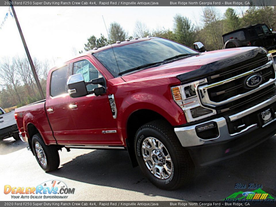 2020 Ford F250 Super Duty King Ranch Crew Cab 4x4 Rapid Red / Kingsville Antique/Java Photo #34