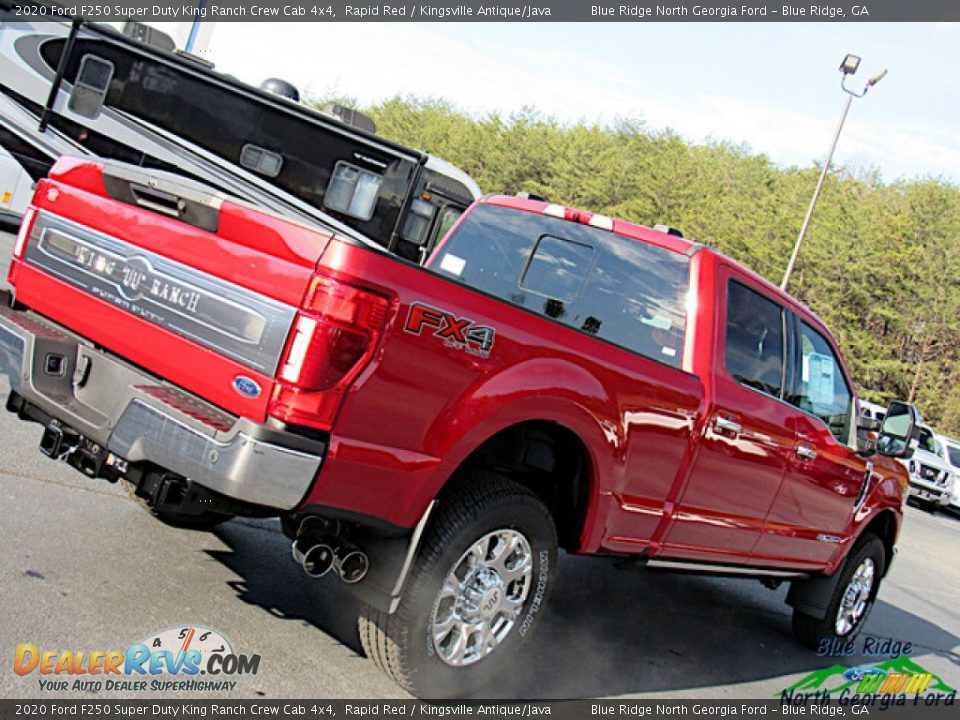 2020 Ford F250 Super Duty King Ranch Crew Cab 4x4 Rapid Red / Kingsville Antique/Java Photo #35