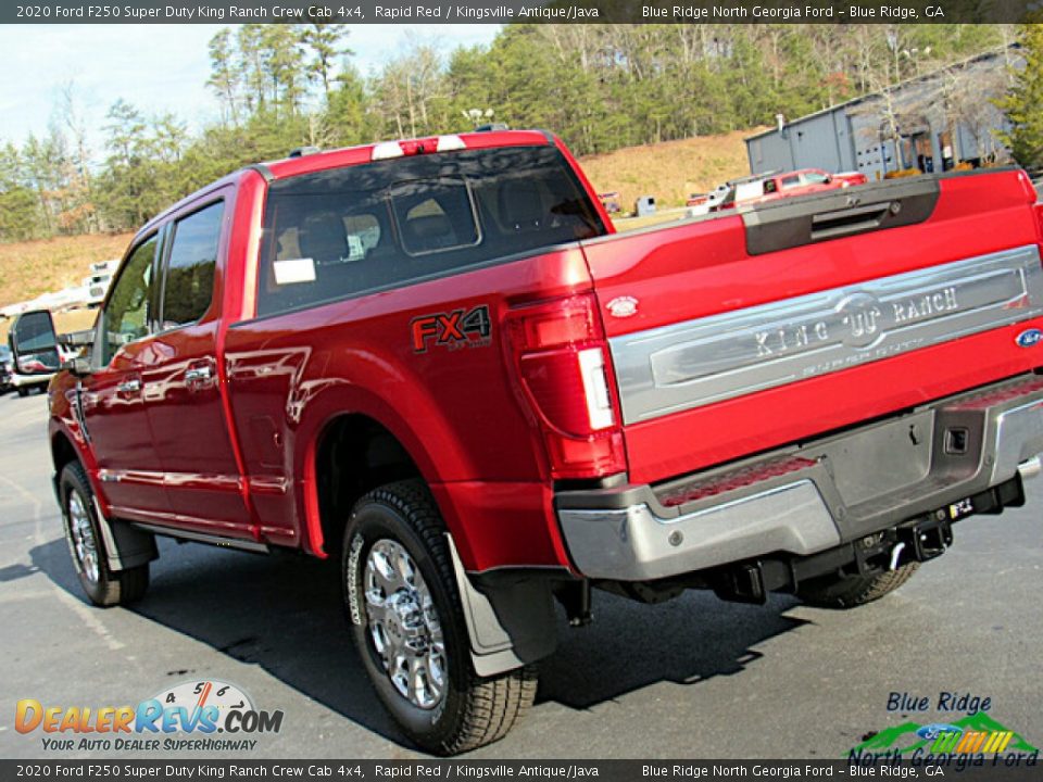 2020 Ford F250 Super Duty King Ranch Crew Cab 4x4 Rapid Red / Kingsville Antique/Java Photo #36